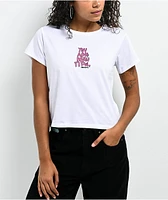 Leah Kirsch You Are Beautiful White Crop T-Shirt