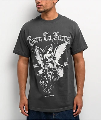Learn To Forget Angel Vintage Black T-Shirt