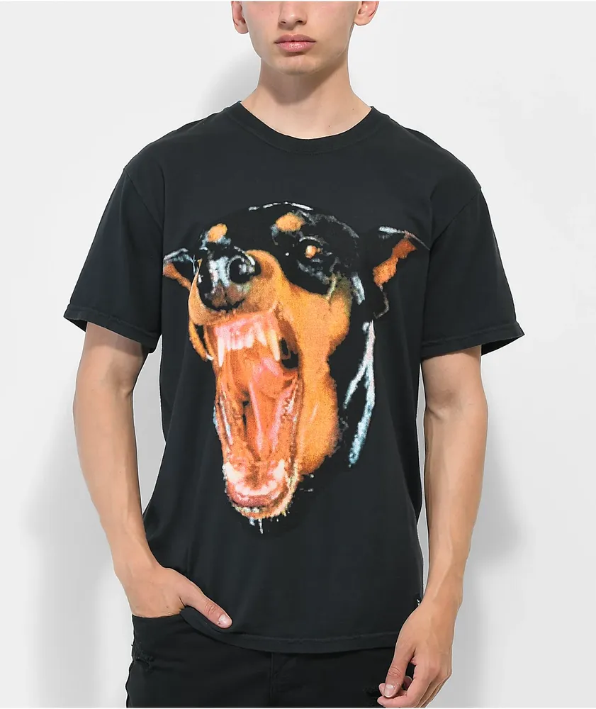 Learn To Forget Doberman Washed Black T-Shirt