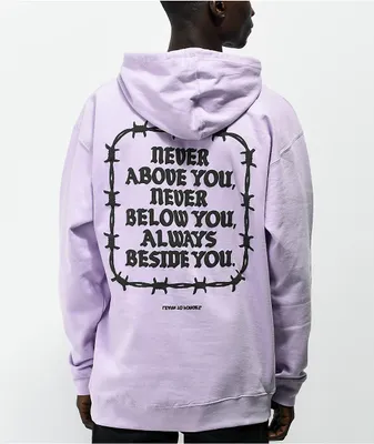 Learn To Forget Never Above You Lavender Hoodie