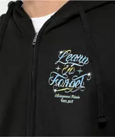 Learn To Forget OG Script Black Zip Hoodie