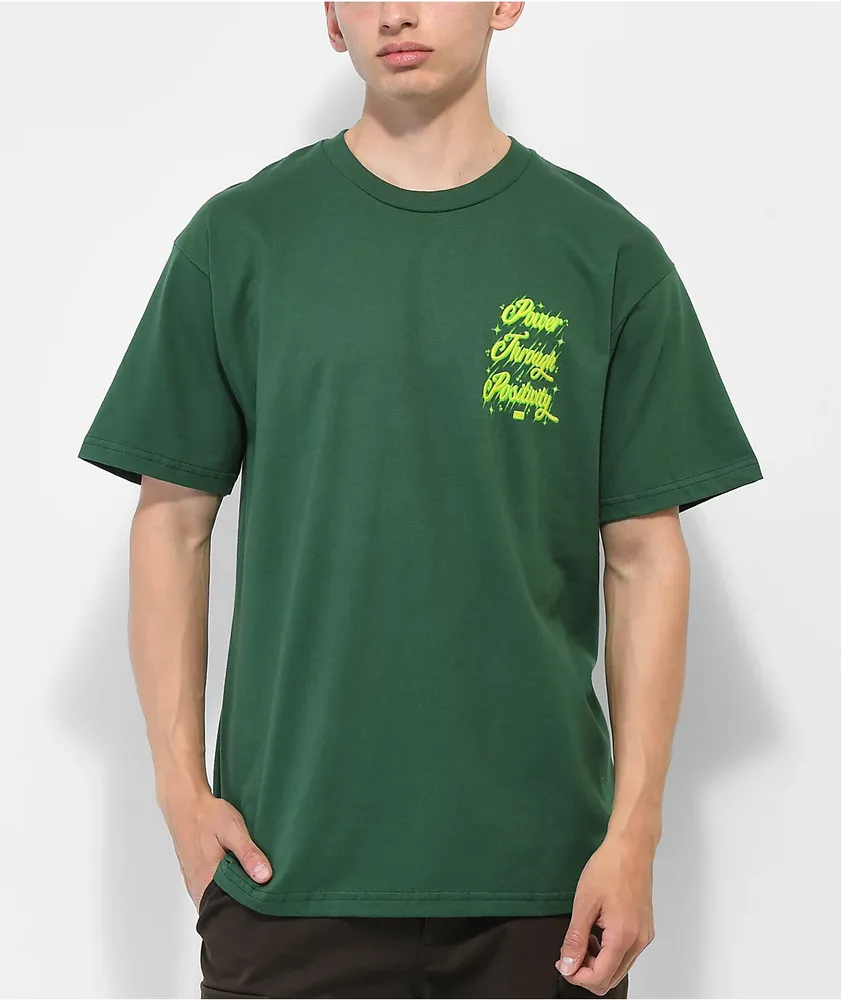 Learn To Forget Power Through Positivity Green T-Shirt 