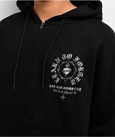 Learn To Forget Sacred Chrome Black Zip Hoodie