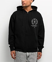 Learn To Forget Sacred Chrome Black Zip Hoodie