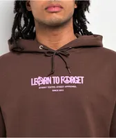 Learn To Forget Standard Logo Brown Hoodie