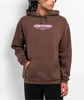 Learn To Forget Standard Logo Brown Hoodie