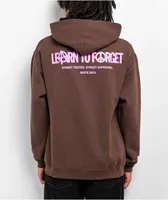 Learn To Forget Standard Logo Brown Hoodie