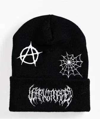 Learn To Forget Web Of Anarchy Black Beanie