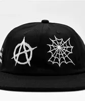 Learn To Forget Web Of Anarchy Black Strapback Hat