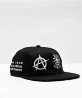 Learn To Forget Web Of Anarchy Black Strapback Hat