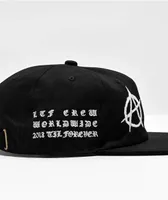 Learn To Forget Web Of Anarchy Black Strapback Hat