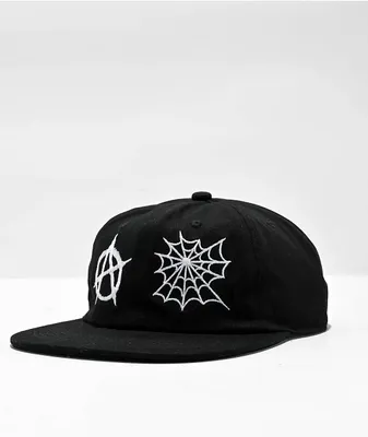 Learn To Forget Web Of Anarchy Black Strapback Hat
