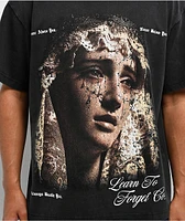 Learn To Forget Weeping Mary Black Wash T-Shirt