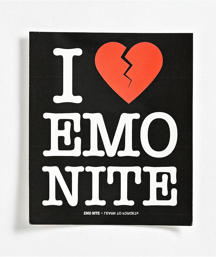 Learn To Forget x Emo Nite I Love Emo Nite Sticker