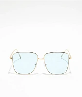 Light Blue Oversized Sunglasses