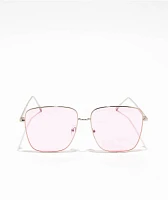 Light Pink Oversized Sunglasses