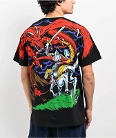 Liquid Blue Dragon Black T-Shirt