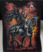 Liquid Blue Reaper Horse Black T-Shirt