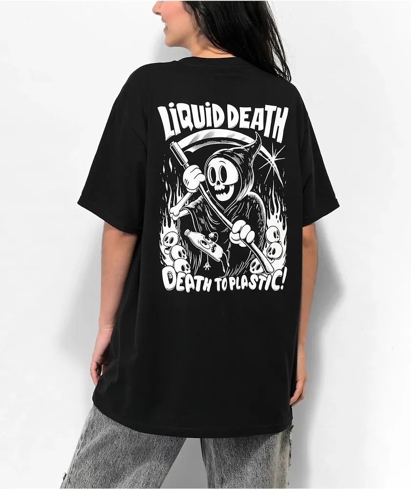 Liquid Death Bottle Slaughter Black T-Shirt