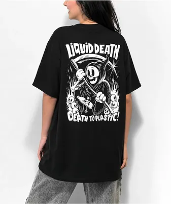Liquid Death Bottle Slaughter Black T-Shirt