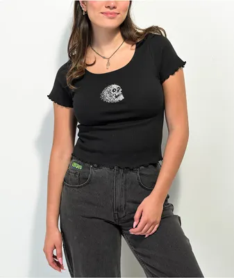 Liquid Death Instant Death Black Crop T-Shirt