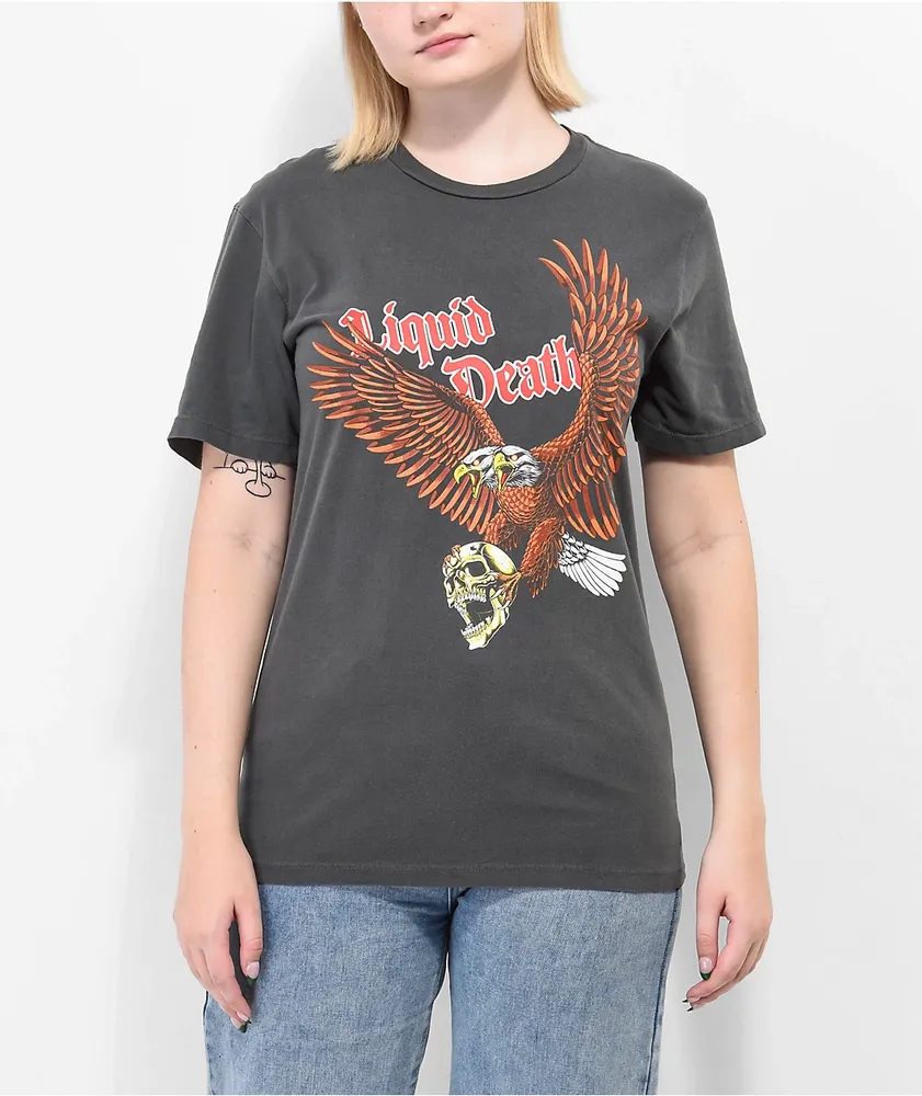 Liquid Death Ride Or Die Grey T-Shirt