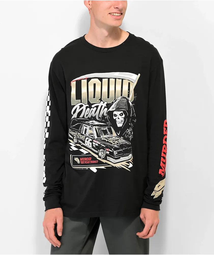 Liquid Death Roadkill Black Long Sleeve T-Shirt