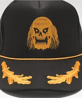 Liquid Death Skullet Black & Gold Trucker Hat