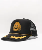 Liquid Death Skullet Black & Gold Trucker Hat