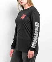 Liquid Death Triple Death Long Sleeve Black T-Shirt