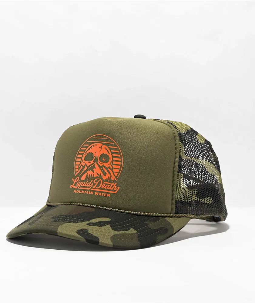 Liquid Death Truck Stop Camo Trucker Hat