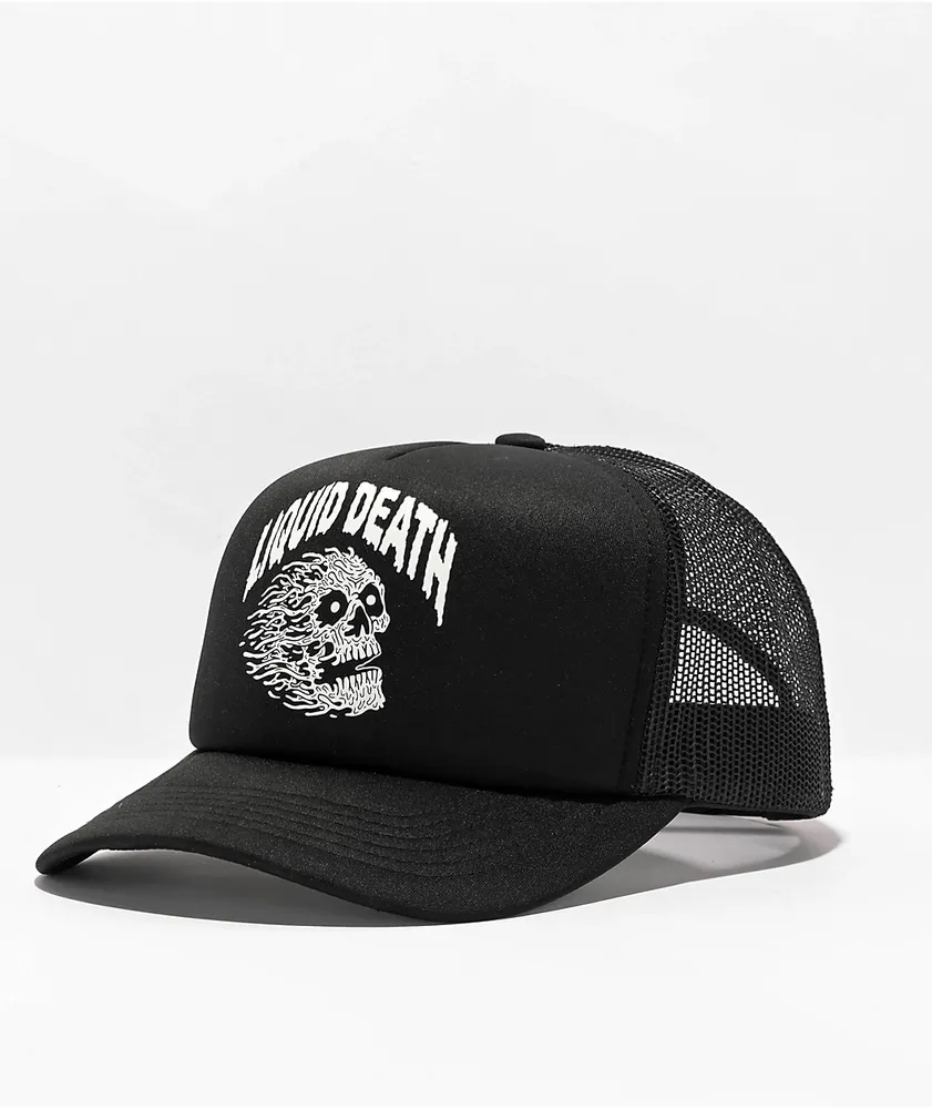 Liquid Death Vicious Black Trucker Hat