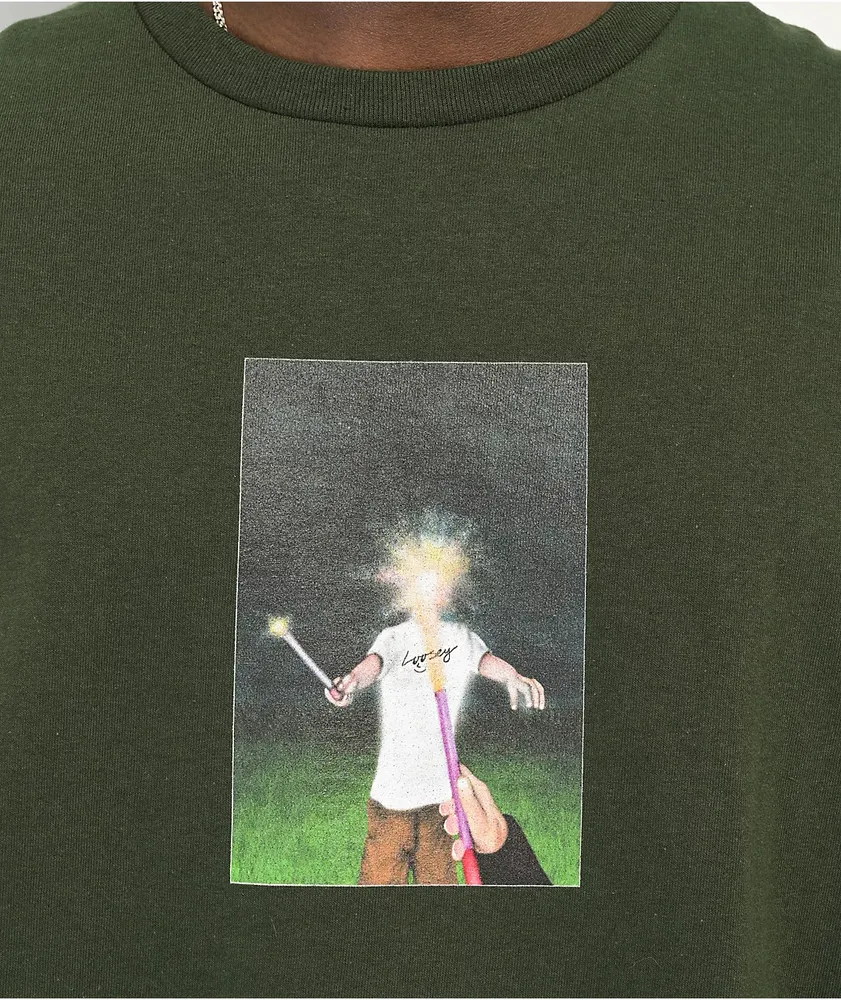 Loosey Fireworks Green T-Shirt