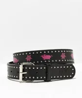 Loosey Villani Pig Black Studded Belt