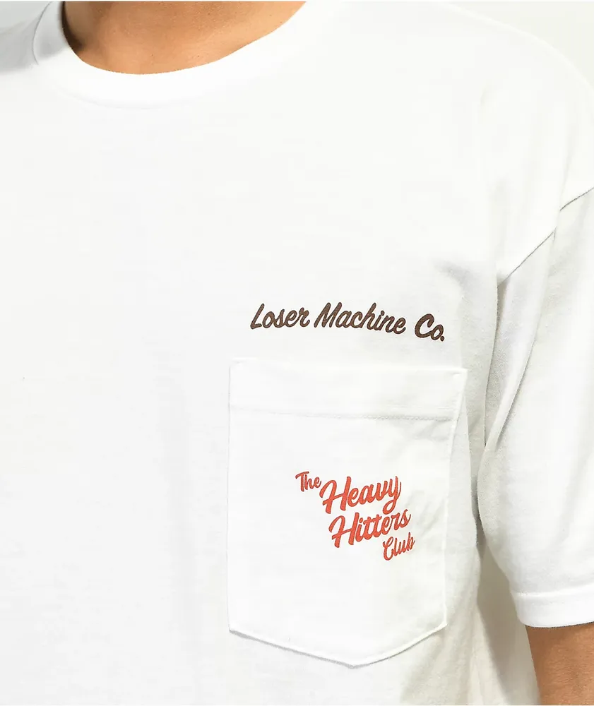 Loser Machine Heavy Hitters White Pocket T-Shirt