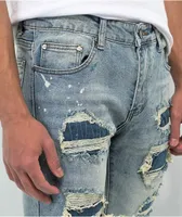 Lost Hills Rip Repair Light Wash Denim Jeans