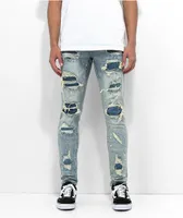 Lost Hills Rip Repair Light Wash Denim Jeans