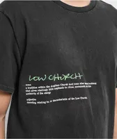 Low Church by Jxdn Definition Embroidered Black T-Shirt