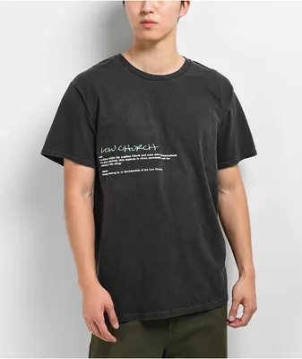 Low Church by Jxdn Definition Embroidered Black T-Shirt