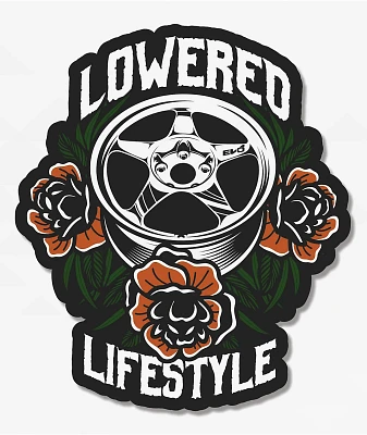 Lowered Lifestyle Evo Floral Sticker