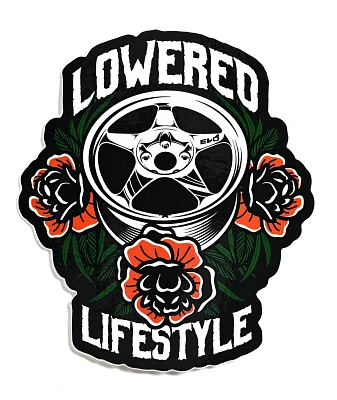 Lowered Lifestyle Evo Floral Sticker