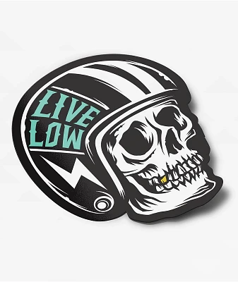 Lowered Lifestyle Live Low Skull Sticker