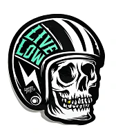 Lowered Lifestyle Live Low Skull Sticker