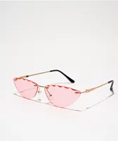 Lucky Pink Cat Eye Sunglasses