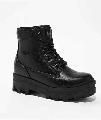 Lugz x Ghost Mila Black Platform Boots