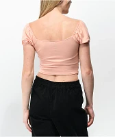 Lunachix Peach Corset Crop Top