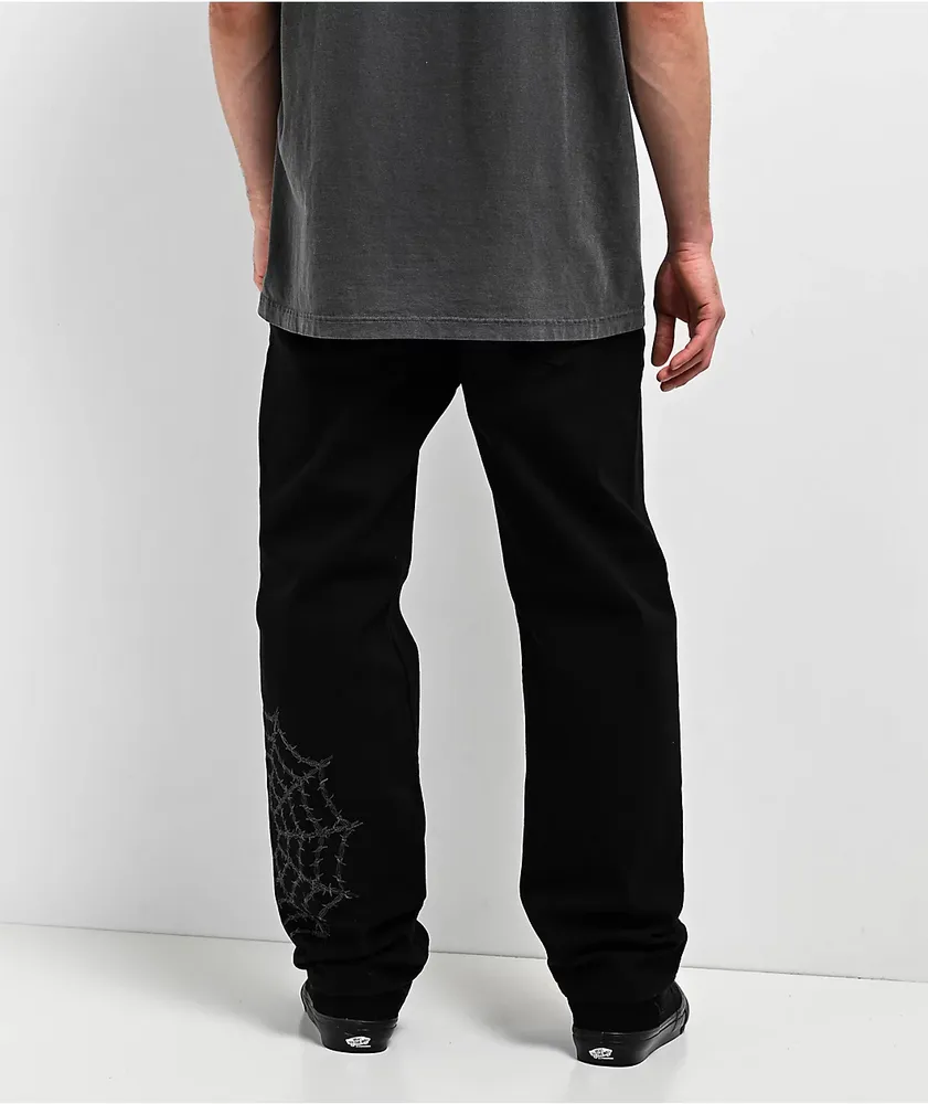 Lurking Class By Sketchy Tank Barbed Web Black Denim Jeans