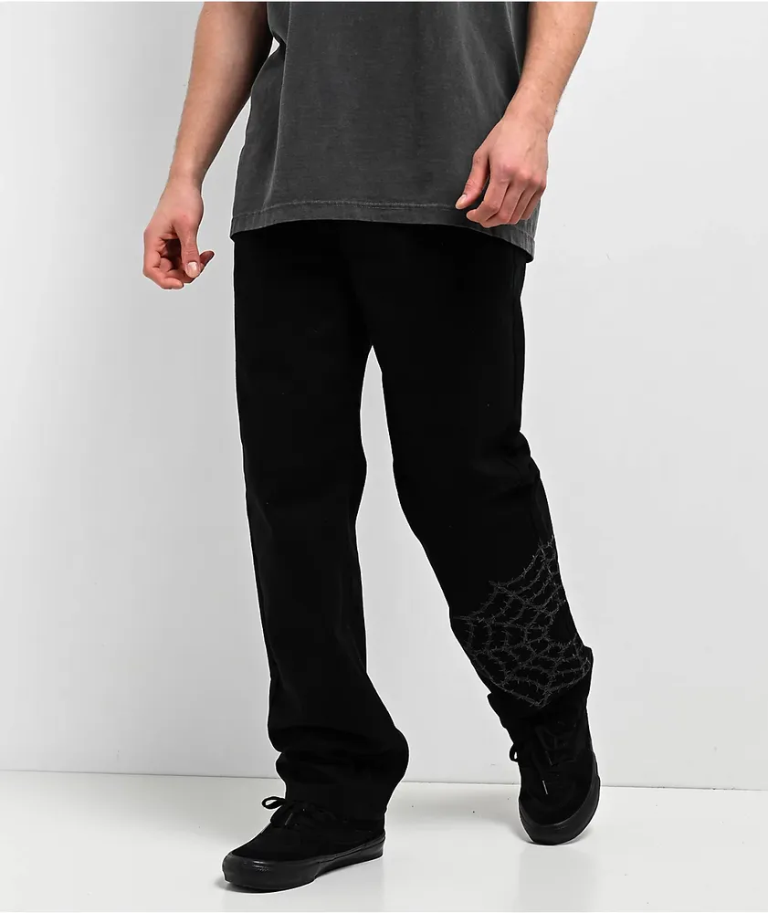 Lurking Class By Sketchy Tank Barbed Web Black Denim Jeans