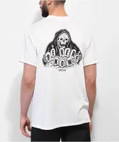 Lurking Class By Sketchy Tank Be Here Now White T-Shirt