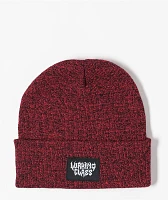 Lurking Class By Sketchy Tank Box Logo Marbled Red & Black Beanie